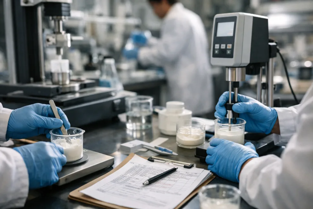7 Vital Standards: What Makes a Reliable Adhesive Factory? 2 adhesive factory formulation qc