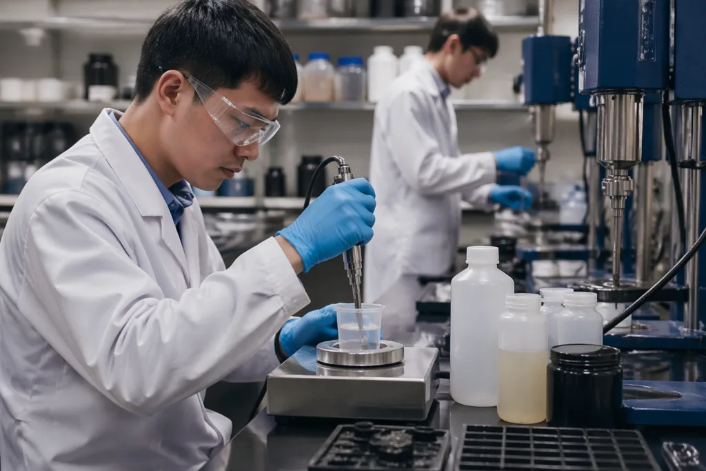 12 Smart Ways to Compare Adhesive Suppliers Beyond Unit Price 2 adhesive lab consistency testing