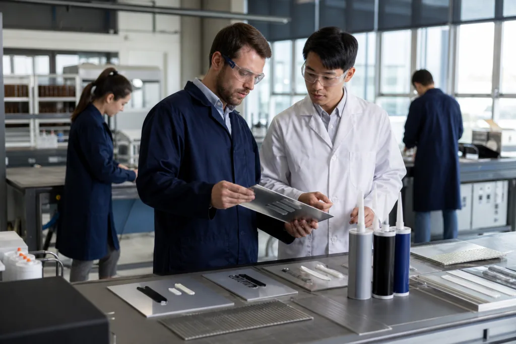 Epoxy Adhesive vs Acrylic vs Polyurethane vs Silicone: How to Choose the Right Chemistry for Industrial Bonding Applications 1 industrial adhesive chemistry lab
