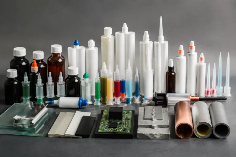 Become a ZDS Adhesive Distributor 4 Premium realistic B2B product photography showing an organized industrial adhesive portfolio in a distributor catalog style.
