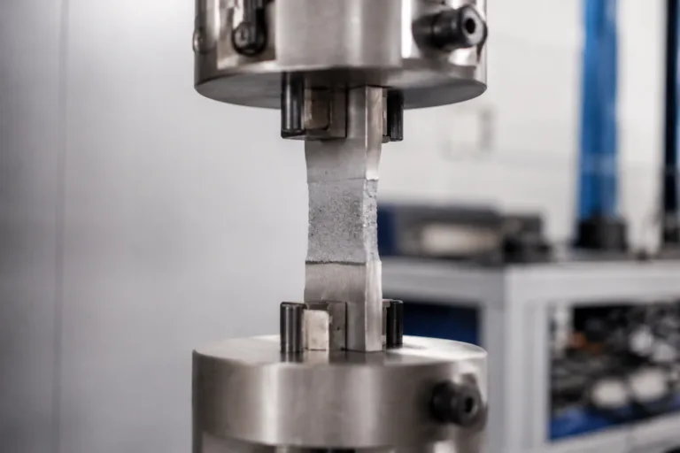 Metal Adhesive 13 A realistic industrial product photo showing bonded metal components being tested under pull or shear load to demonstrate strong adhesive performance for metal adhesive selection.