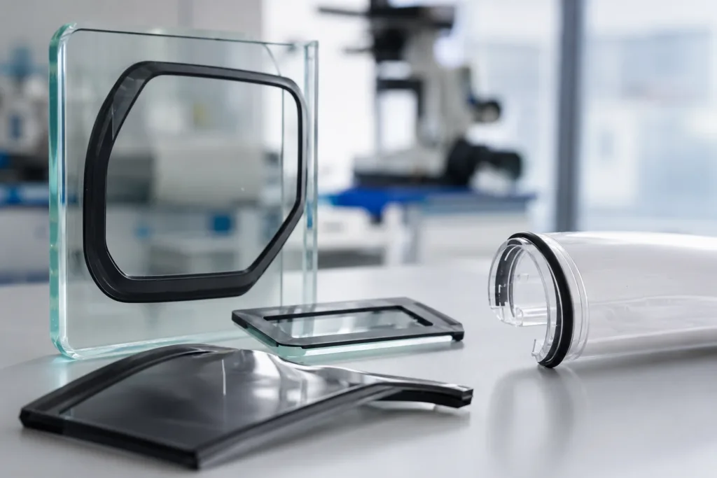 rubber adhesive glass plastic