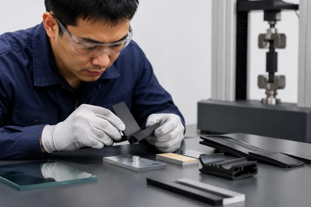 rubber adhesive testing validation