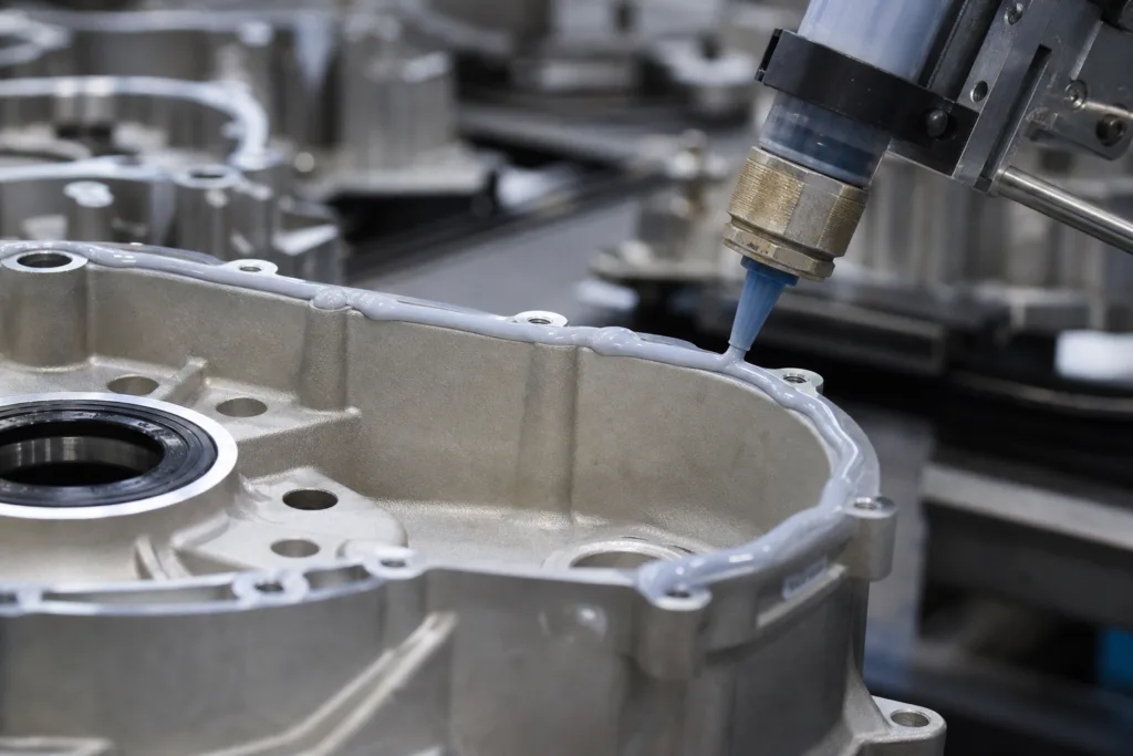 silicone adhesive metal dispensing