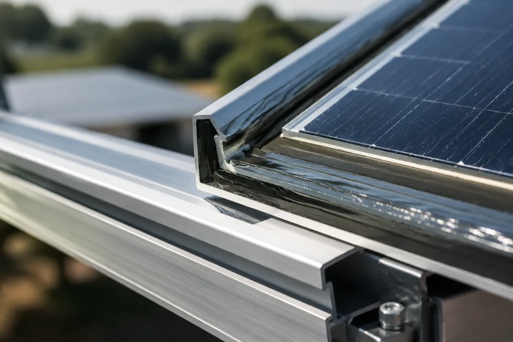 Adhesives for Solar Energy Applications: Performance Requirements, Key Use Cases, and Validation Methods 5 A realistic industrial image showing adhesive use in solar assembly areas where UV, moisture, and thermal stress matter.