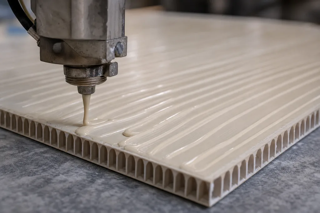 Stone Honeycomb Panel Adhesives: How to Balance Lightweight Design, Core Bonding, and Long-Term Durability 2 stone honeycomb adhesive application