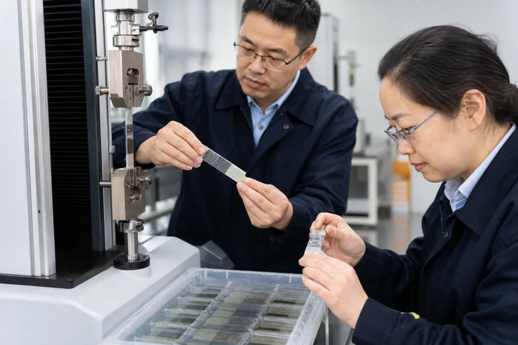 wet service adhesive qc testing