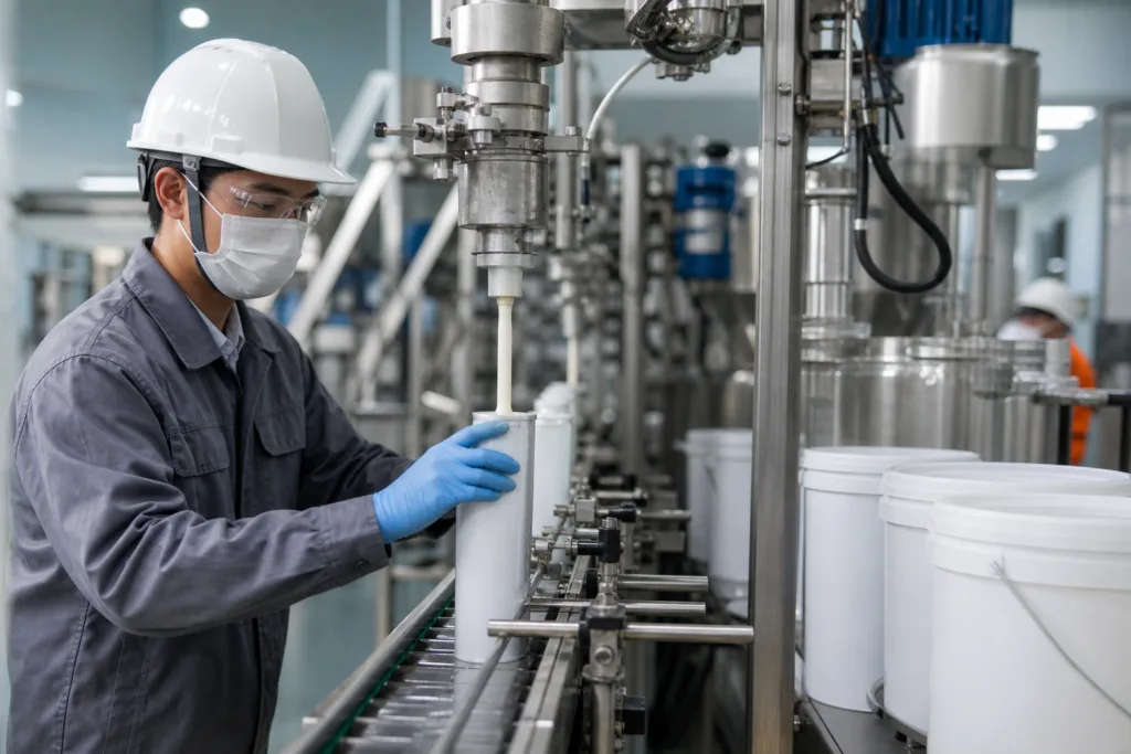 adhesive filling line